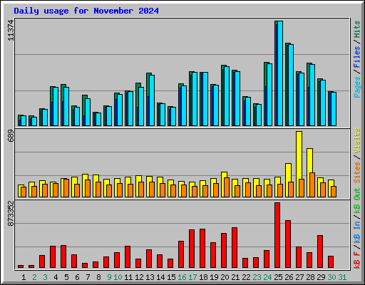 Daily usage for November 2024